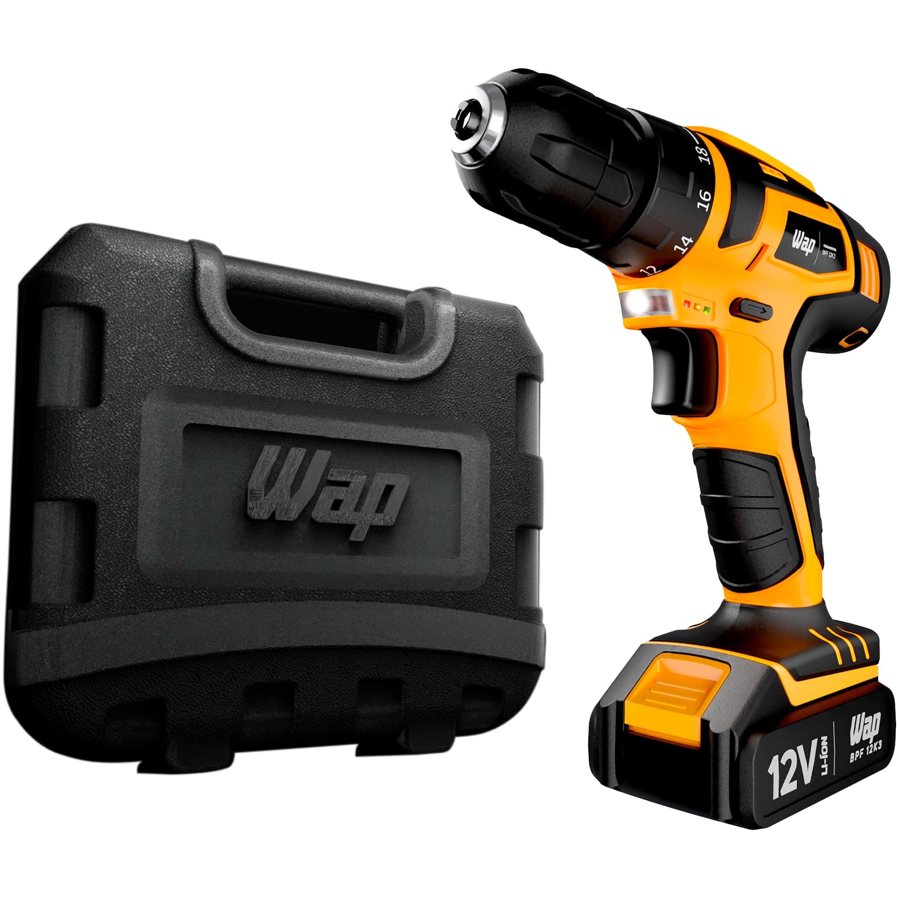 Parafusadeira e Furadeira a Bateria 12V Wap BPF 12K3 LI-ION