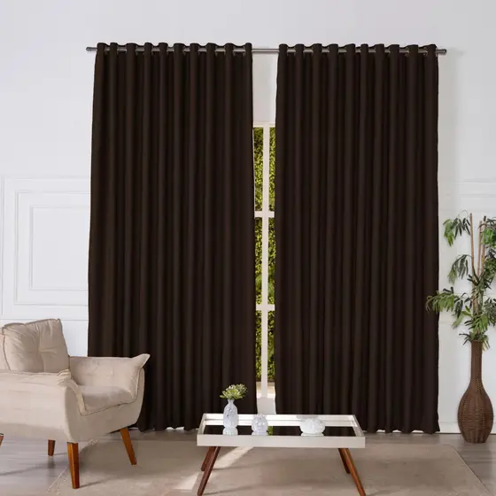 Cortina Blackout de Tecido Grosso 3,00 x 2,80 Blecaute 3 Metros Corta Luz Janela Quarto Sala Para Varão - F.V Enxovais