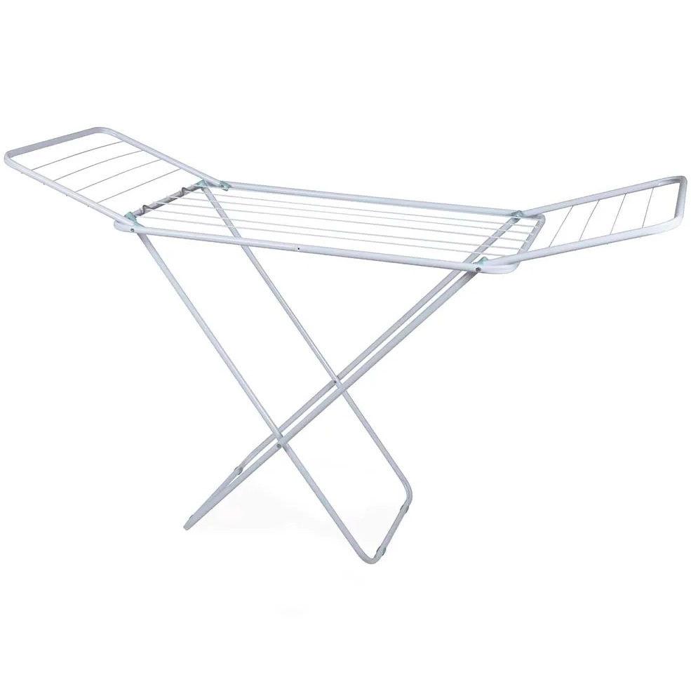 Varal de Roupa de Chão de Aço 144X49cm com abas Branco - Mor