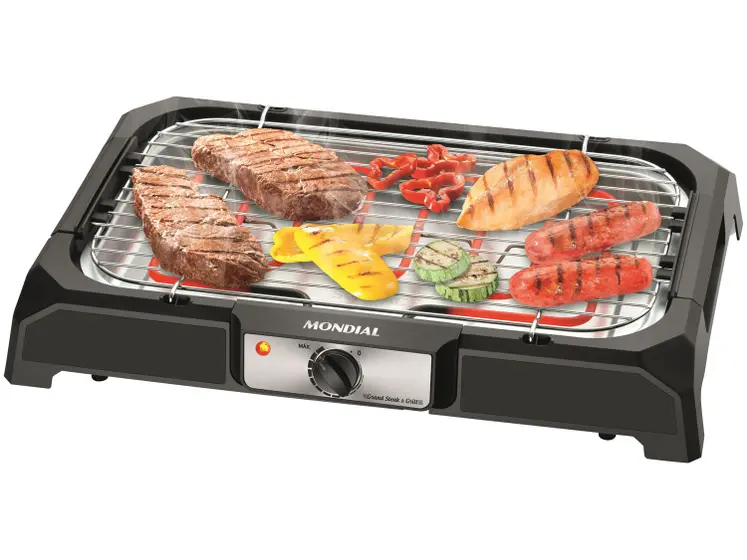 Churrasqueira Elétrica Portátil 2000W Mondial - Grand Steak e Grill CH-05