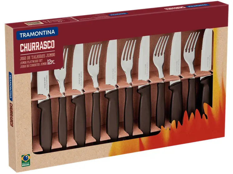Kit Churrasco Tramontina Plenus Jumbo - 12 Peças